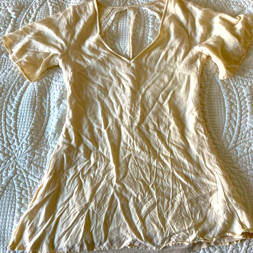 Cream Mini Dress with Back Cutout